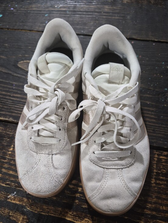 adidas Shoes - adidas Women's Suede Low-Top Sneakers in Off-White and Gum